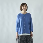 DAYS/リネンジャージー　8分袖カーディガン